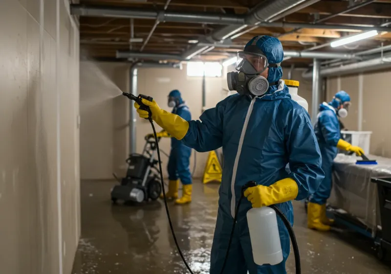 Basement Sanitization and Antimicrobial Treatment process in Poplar Bluff, MO